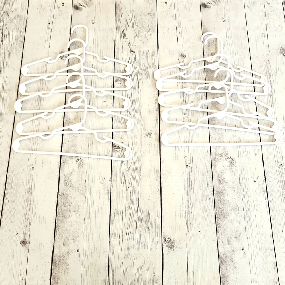 Kids set of 10 White Clothes Hangers